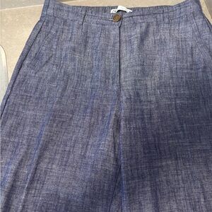 Zara Blue Ankle Cropped Pants